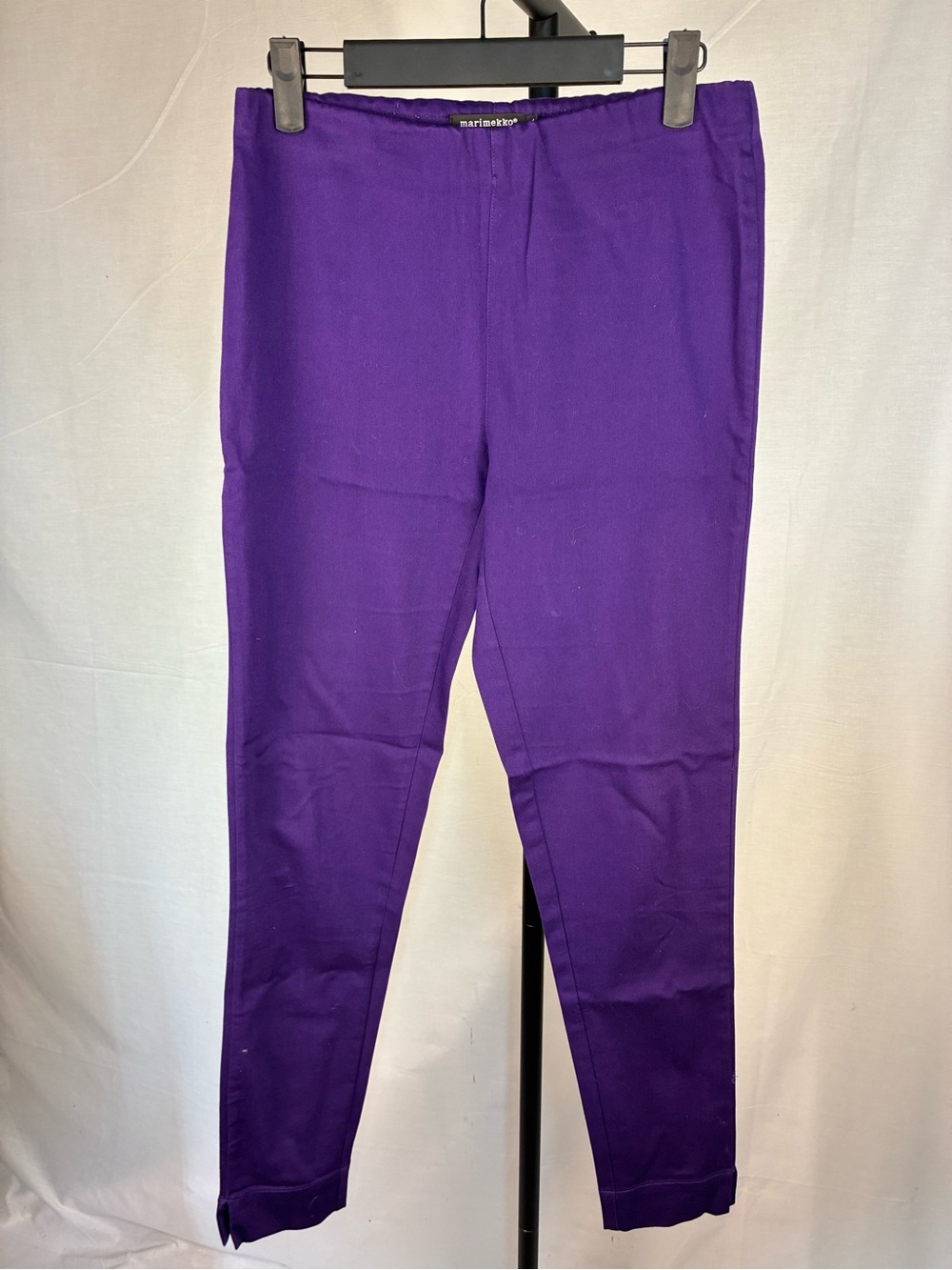 Marimekko Purple Stretch Cotton Pull-On Pants 34